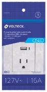 Imagen de D 3 MODULO CARGADOR CON PUERTO USB BLANCO VOLTECH C