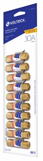Imagen de FUSIBLE 30 A CON AGARRADERA DESPACHADOR CON 10 PZ VOLTECK FUS-30A-D