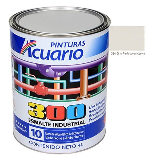 Imagen de D 1 ESMALTE 4 L GRIS PERLA (OSTION) INDUSTRIAL 300 ACUARIO EA32440