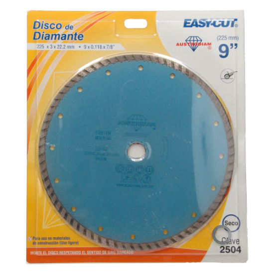 Imagen de DISCO DE DIAMANTE EASY-CUT TURBO 9" AUSTROMEX 2504