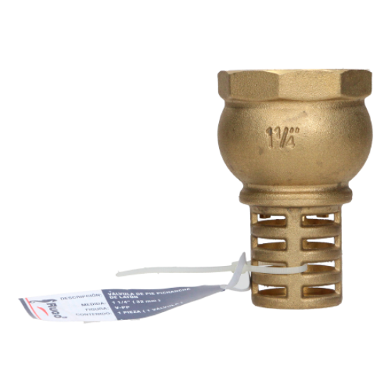 Imagen de D VALVULA 1 1/4 PIE PICHANCHA LATON RUGO VPP 32