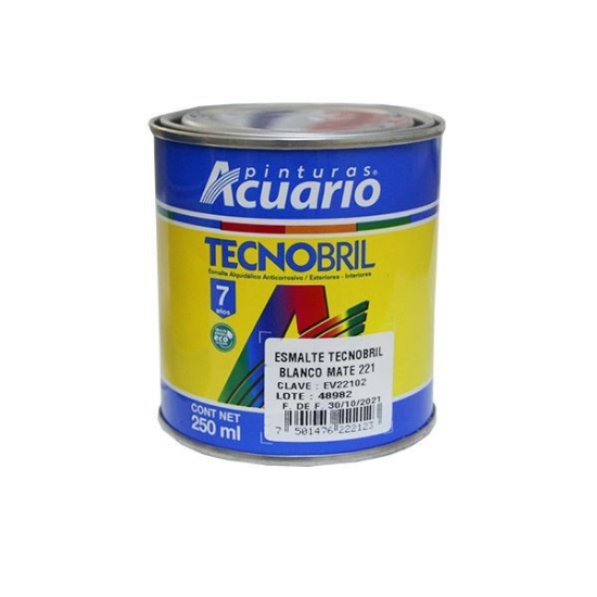 Imagen de ESMALTE 1/4 L TECNOBRIL BLANCO MATE ACUARIO EV22102