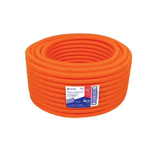Imagen de POLIDUCTO CORRUGADO FLEXIBLE 3/4PULG SIN GUIA ROLLO 50 M VOLTECK PF-3/4