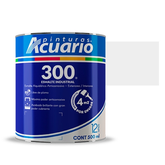 Imagen de ESMALTE 1/4  L BLANCO INDUSTRIAL 300 ACUARIO EA30002