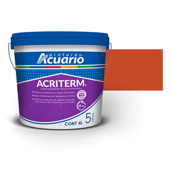 Imagen de IMPERMEABILIZANTE ACRITERM 4 L TERRACOTA 5 AÑOS ACUARIO IM77140