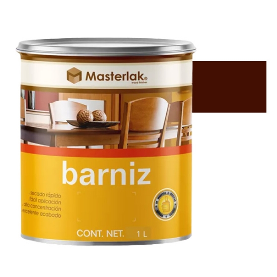 Imagen de BARNIZ 1 L CAOBA INGLES MASTERLAK ACUARIO MM95510