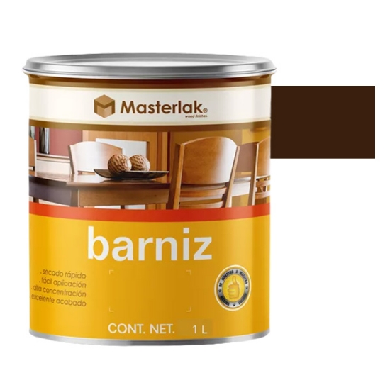 Imagen de BARNIZ 1 L NOGAL CLASICO MASTERLAK ACUARIO MM95610