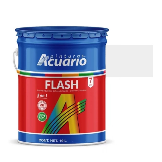 Imagen de ESMALTE BLANCO 19 LT SECADO RAPIDO FLASH ACUARIO EA40090