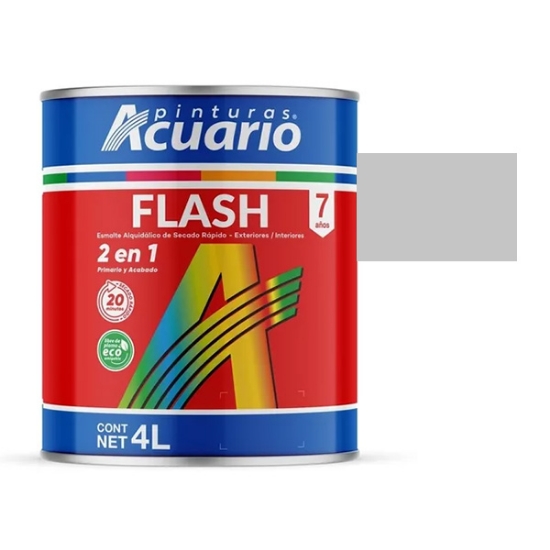 Imagen de ESMALTE ALUMINIO 4 LT SECADO RAPIDO FLASH ACUARIO EA41440