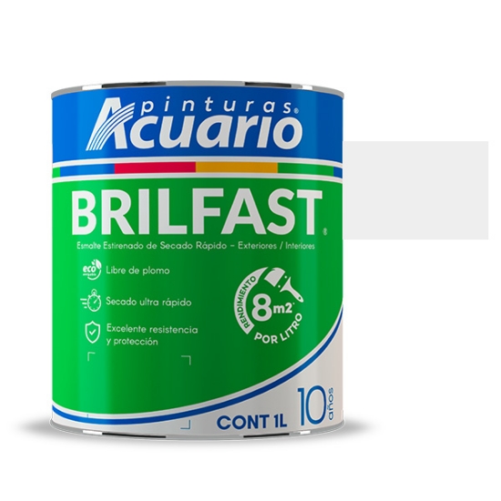 Imagen de ESMALTE 1 L BLANCO BRIL FAST ACUARIO EB60010