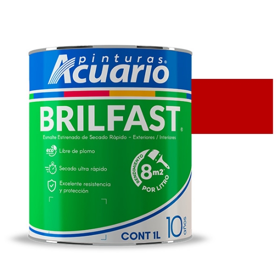 Imagen de ESMALTE 1 L ROJO BERMELLON  BRIL FAST ACUARIO EB60810