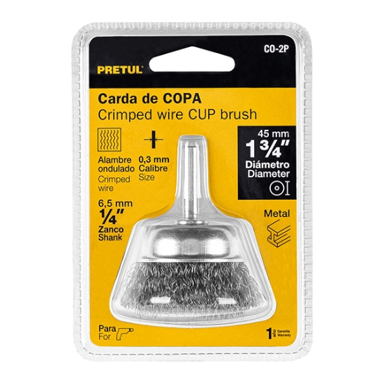 Imagen de CARDA DE COPA ALAMBRE GRUESO 2 PULG P/TALADRO  PRETUL CO-2P