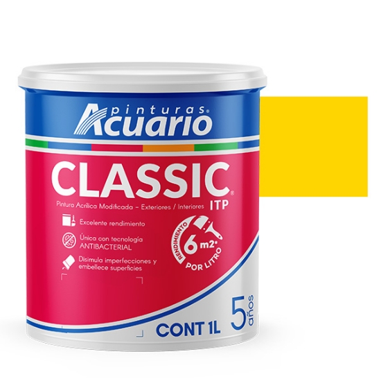 Imagen de VINILICA 1 L AMARILLO LIMON ITP CLASSIC ACUARIO VA42310
