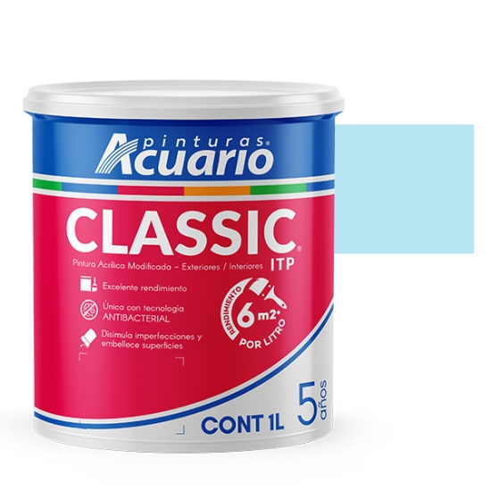 Imagen de VINILICA 1 L AZUL CLARO ITP CLASSIC ACUARIO VA40810