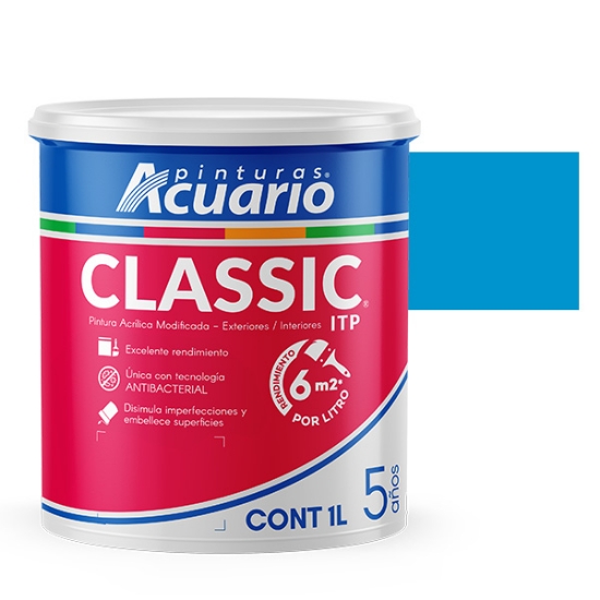 Imagen de VINILICA 1 L AZUL MEDIO ITP CLASSIC ACUARIO VA41110