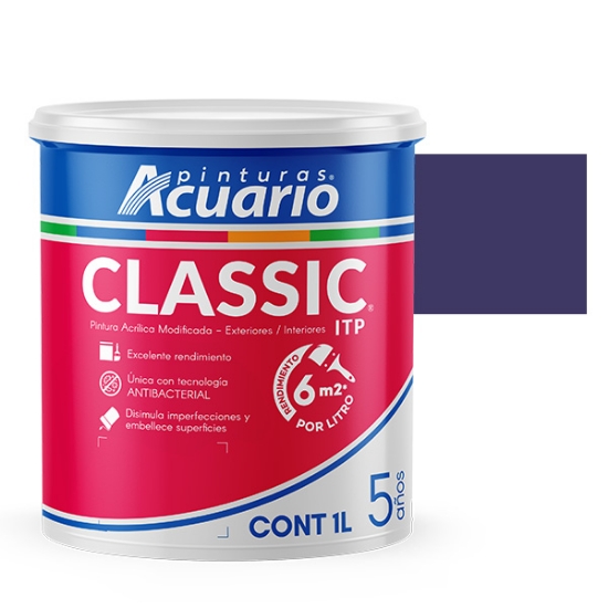 Imagen de VINILICA 1 L VIOLETA ITP CLASSIC ACUARIO VA42110