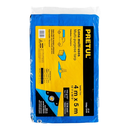 Imagen de LONA  4 X 5 METROS AZUL PRETUL LP-45