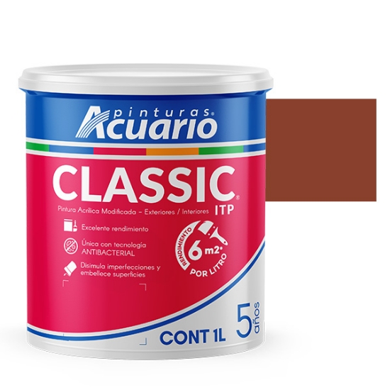 Imagen de VINILICA 1 L ROJO OXIDO ITP ACUARIO VA41310