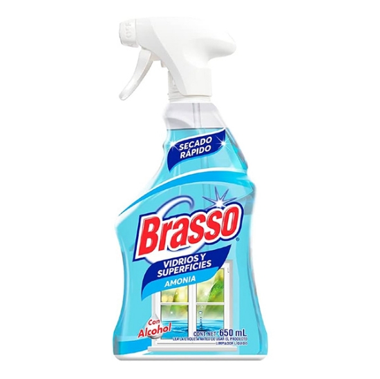 Imagen de BRASSO VIDRIOS Y SUPERFICIES FRESCURA+AMONIA TRIGGER 650 ML RECKITT 1813124