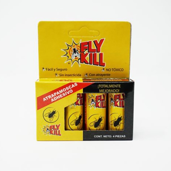 Imagen de TRAMPA ATRAPAMOSCAS 4PZAS BLANCO ADHESIVA FLY KILL 7546