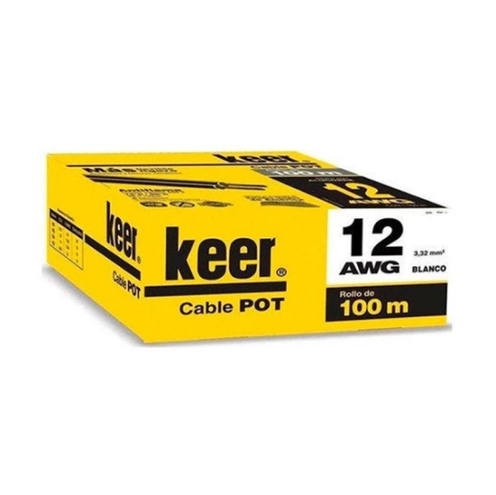 Imagen de CABLE POT  CAL 12 COLOR BLANCO ALUCOBRE SANELEC 4050
