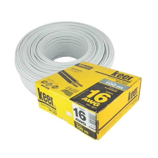 Imagen de CABLE POT  CAL 16 COLOR BLANCO ALUCOBRE SANELEC 4052