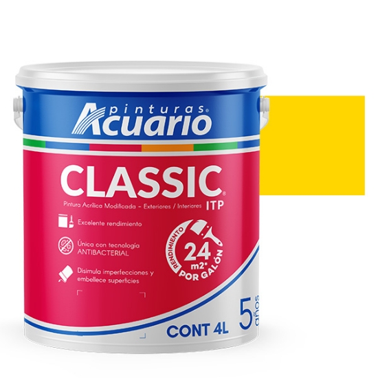 Imagen de VINILICA 4 L AMARILLO LIMON ITP ACUARIO VA42340