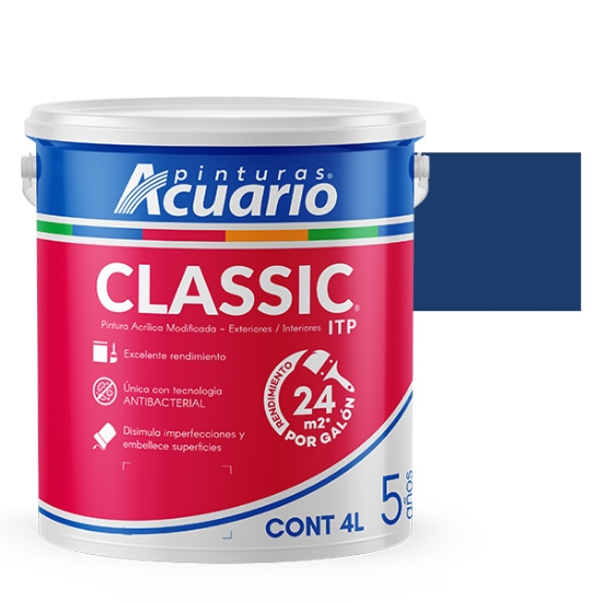 Imagen de VINILICA 4 L AZUL ITP ACUARIO VA41840