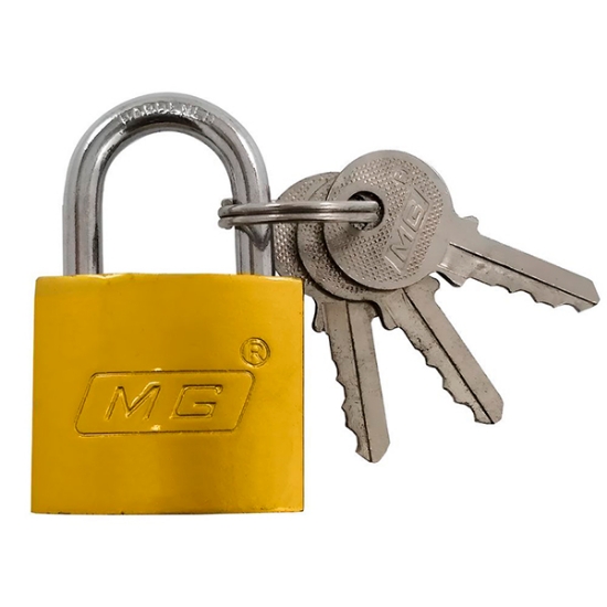 Imagen de CANDADO 40MM GANCHO CORTO DORADO MG 206163