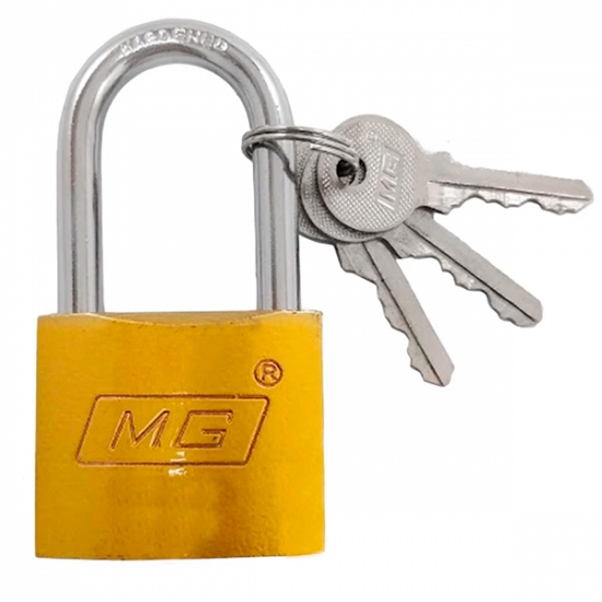 Imagen de CANDADO 40MM GANCHO LARGO DORADO MG 206165