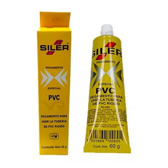 Imagen de PEGAMENTO 60 GR PARA PVC EN TUBO SILER PVC060