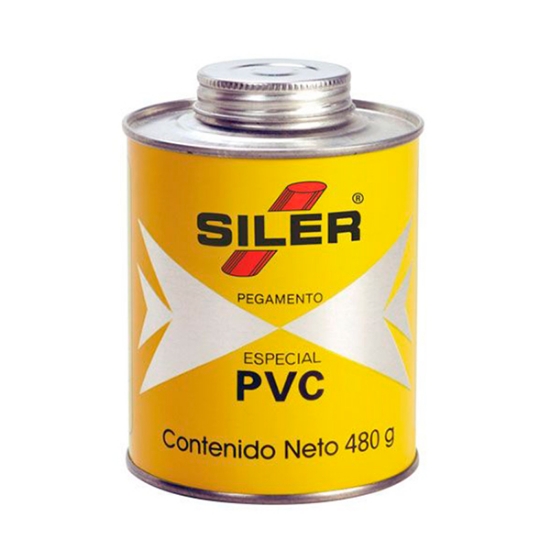 Imagen de PEGAMENTO 480 GR AMARILLO PARA PVC EN BOTE SILER PVC480