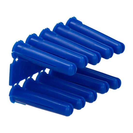 Imagen de TAQUETE 3/8 C/100 PZAS 2 1/4DE PLASTICO AZUL TAQUETE THORSMAN 1105