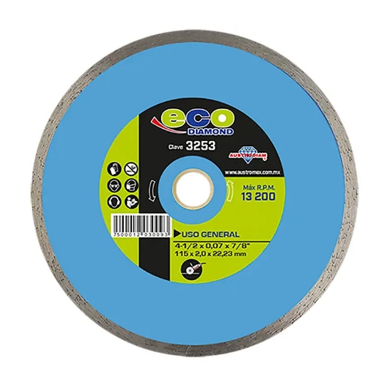 Imagen de DISCO 4.5 PULG CORTE DE DIAMANTE CONTINUO ECO AUSTROMEX 3253