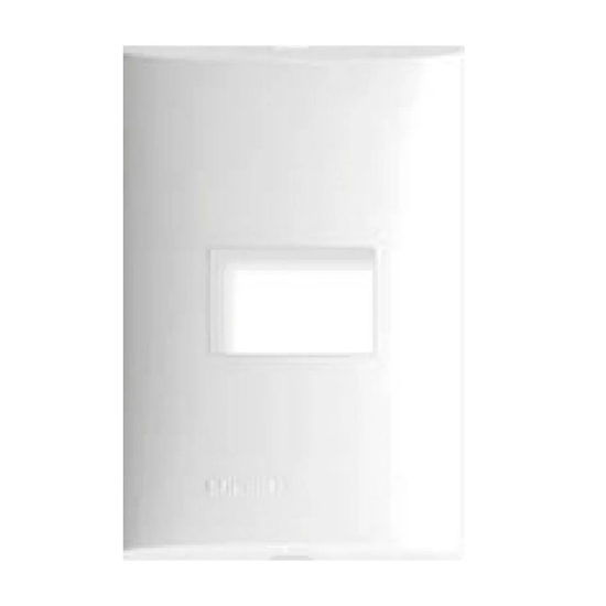 Imagen de PLACA 1 MODULO COLOR BLANCO CON CHASIS DE RESINA  BTICINO FORZA FZA91