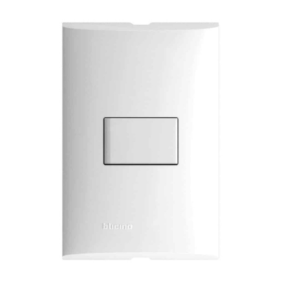 Imagen de PLACA CON UN APAGADOR SENCILLO 10A 127V  BLANCO BTICINO FORZA FZA511