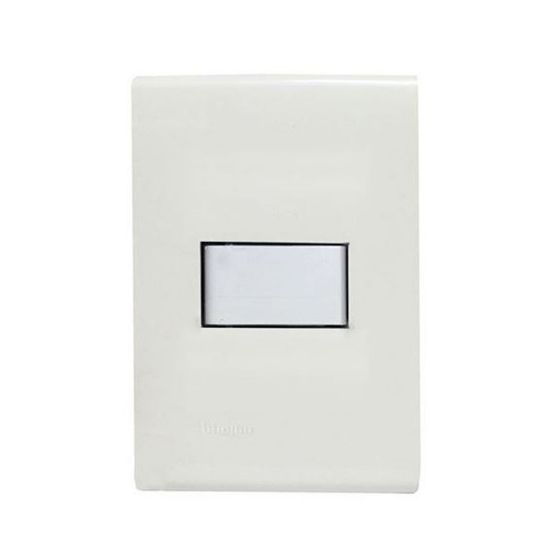 Imagen de PLACA CON UN APAGADOR DE TRES VIAS 10A 127V BLANCO BTICINO FORZA FZA531