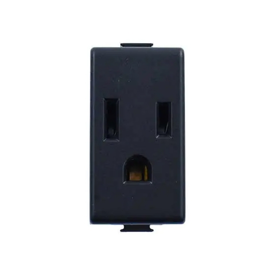 Imagen de CONTACTO SENCILLO 2POLOS MAS TIERRA 15A 127-250 MX BLACK QZ5028TB