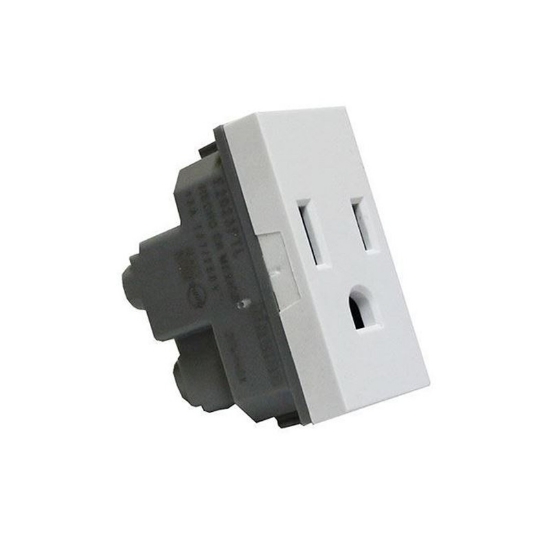 Imagen de CONTACTO BLANCO  POLARIZADO Y ATERRIZADO CON PROTECCION INFANTIL MODUS PRO E2023PTL