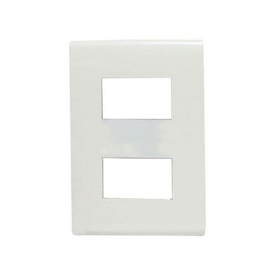 Imagen de PLACA DE 2 U CON CHASIS DE RESINA COLOR BLANCO MODUS PROE5N2PTL