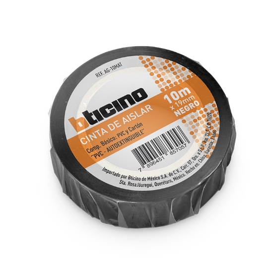Imagen de CINTA DE AISLAR NEGRA 19MM X 10 M BTICINO AG-10MAT