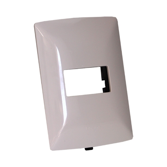 Imagen de PLACA RESINA 1 MOD BLANCO MERIDA C/CHASIS BTICINO MX QZ4803M1BN