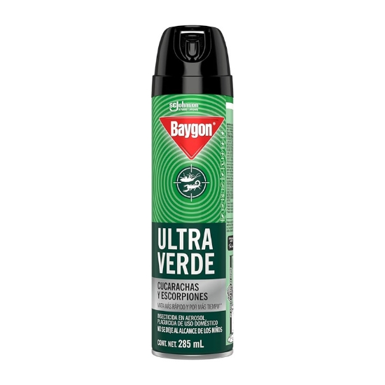 Imagen de INSECTICIDA BAYGON ULTTRA VERDE CHICO 250ML AEROSOL BAYER JHONSON 1810138