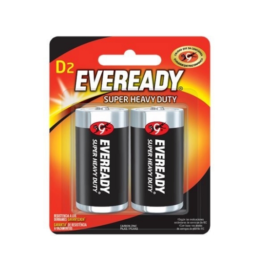 Imagen de PILA D BLISTER CON 2 PILAS EVEREADY POWER PLUS