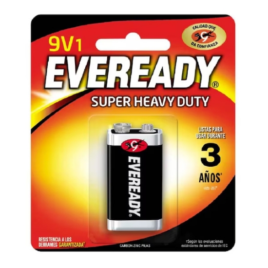 Imagen de PILA 9 V CUADRADA SUPER HEAVY DUTY EVEREADY