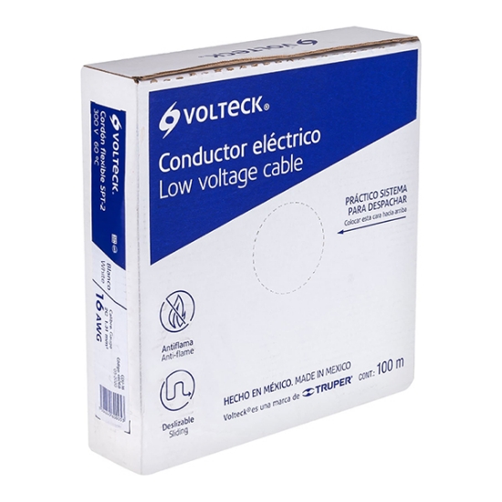 Imagen de ROLLO DE 100 MT CORDON DUPLEX FLEXIBLE SPT 16 AWG VOLTECH CDU-16