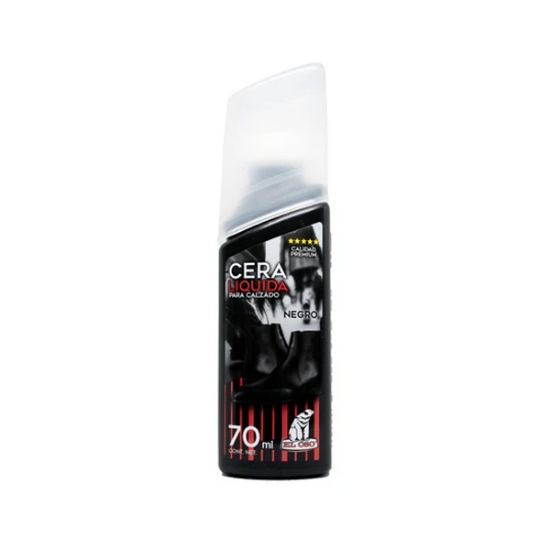 Imagen de CERA 70 ML NEGRA LIQUIDA PARACALZADO EL OSO 8500A