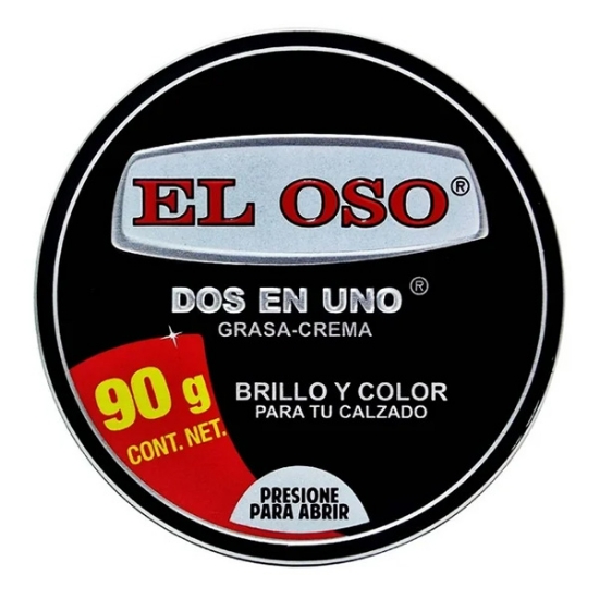 Imagen de GRASA CREMA DOS EN UNO  NEGRA 90 GR EL OSO 8014A