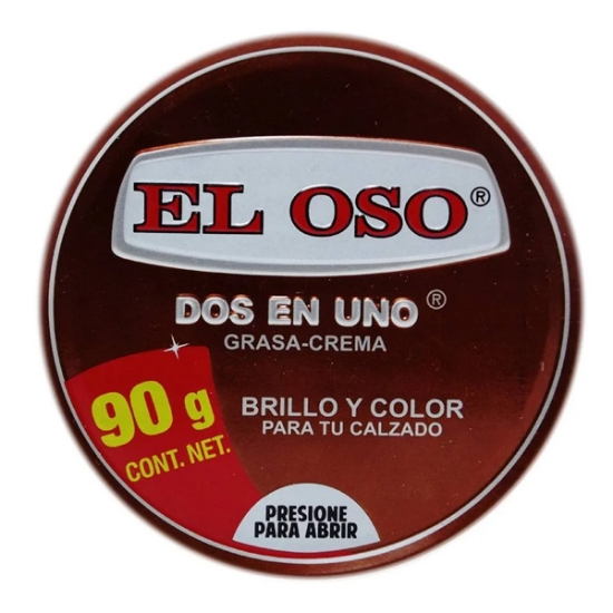 Imagen de GRASA CREMA DOS EN UNO CAFE OSCURO 90 GR EL OSO 8019A