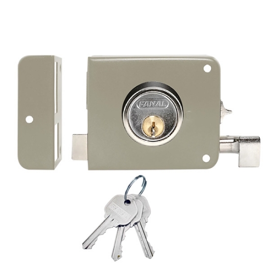 Imagen de CERRADURA 175 SOBREP IZQ BEIGE FANAL INSTA FACIL FANAL 175MFBI